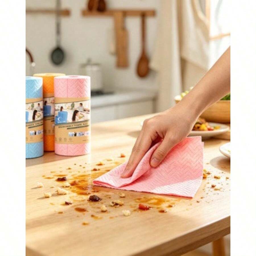 1 Pc/Multi-Purpose Cleaning Cloth, Suitable For Both Dry And Wet Use. Dry Use: Wipe Countertops, Clean Sinks And Bathroom Cabinets. Wet Use: Wash Dishes, Clean The Stovetop, And Wipe Down The Dining Table-Easily Removes Kitchen Grease. - Multicolor - View 1