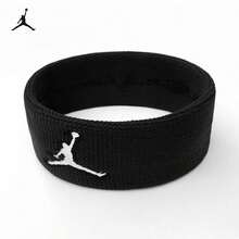 Nike Jordan AJ Flyman 運動吸汗頭帶，適用於網球、籃球、瑜伽，JKN00010OS 黑色 - AJ黑色 - 查看 4