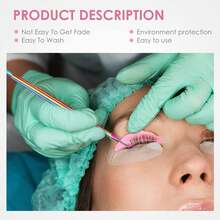 Eyelash Perming Tool Set, Includes 10pcs Reusable Silicone Pads + 1 Stainless Steel Comb Eyelash Separator, Suitable For Eyelash Perming And Eyelash Extensions - Multicolor - View 4