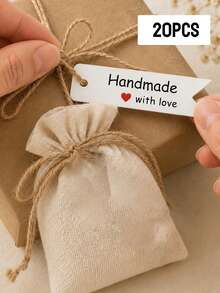 Custom Handmade Gift Tags, Personalized Favor Labels, Rustic Minimalist Tags For Gift Wrapping, Customized Name Tags For Wedding, Party And Holiday Gifts, Customizable Thank You Labels, Elegant Decoration Accessories For Special Celebrations - Style a - View 10