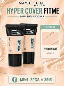 Maybelline 美寶琳客製化粉底液完美版 103，試用裝 18ml*2件，輕盈貼膚質地，高遮瑕，持久，抗暗沉，粉1號白色 - 查看 5