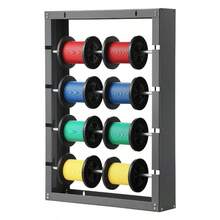 Wire Spool Rack 4 Adjustable Rods Spool Holder Wall Mounted 150 Lbs Capacity - Gray + Iron - View 11
