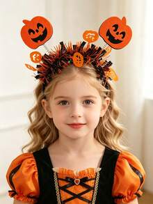 New Holiday Party Pumpkin Sequin Headband 3D Fun Pumpkin And Skull Headband, Suitable For Decoration, Party And Costume Party - Multicolor - View 2
