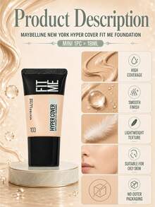 Maybelline 美寶琳客製化粉底液完美版 103，試用裝 18ml*2件，輕盈貼膚質地，高遮瑕，持久，抗暗沉，粉1號白色 - 查看 8