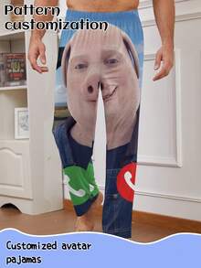Printstory Customized Men's Pajama Pants, Customizable Any Pattern, Personalized Gift, Suitable For Family, Friends And Holiday Gatherings - Multicolor - View 1