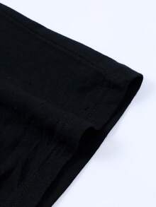 New Women's Short Sleeve T-Shirt, 100% Cotton, Authorized WB Brand, "" Slogan Pattern Print, Breathable For Summer - Black - View 5