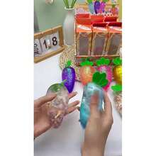 1pc New Stress Relief Maltose Carrot Squeeze Ball Creative Slow Rebound Toy (Random Color) - Multicolor - View 11