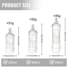 1個可折疊軟水壺，印有WRELS字母，適合健身房使用、跑步配件，適用於露營與籃球活動 - 彩色 - 查看 2