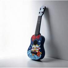 1 Guitar, 22-Inch Instrument, Toy Guitar, Suitable For Beginners And Guitar Enthusiasts For Practice, 4 Strings, Adjustable Strings, Gift For Boys And Girls, Ideal For Travel Photos, Entertainment Instrument - Multicolor - View 9