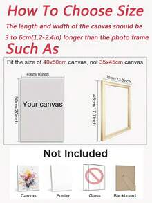 1組大尺寸木製相框，可選30x40cm、40x60cm和50x70cm，DIY相框，適用於畫廊油畫或海報、畫布，天然實木相框附內框條，易於安裝 - 彩色 - 查看 5