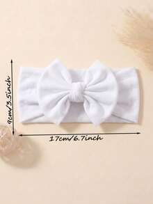 4pcs Bow Knot Elastic Soft Headbands, Pretty Girls Headbands Suitable For Daily Wear And Matching - Multicolor - View 3
