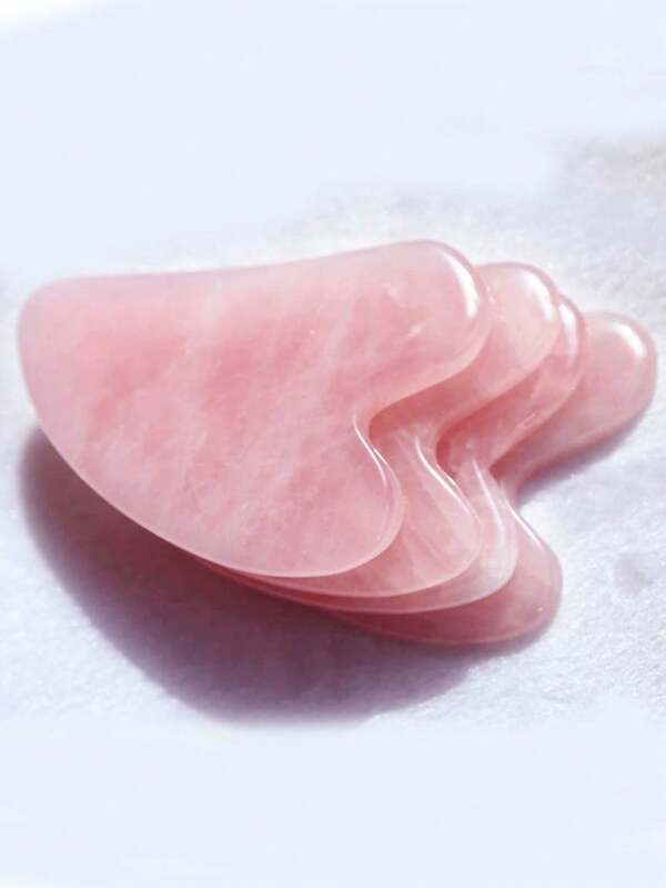1 pièce Gua Sha en quartz rose pur naturel en forme de cœur, outil de massage facial, grattoir de massage corporel, outil de soin de la peau, outil de beauté