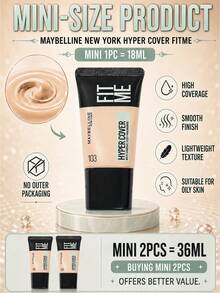 Maybelline 美寶琳客製化粉底液完美版 103，試用裝 18ml*2件，輕盈貼膚質地，高遮瑕，持久，抗暗沉，粉1號白色 - 查看 6