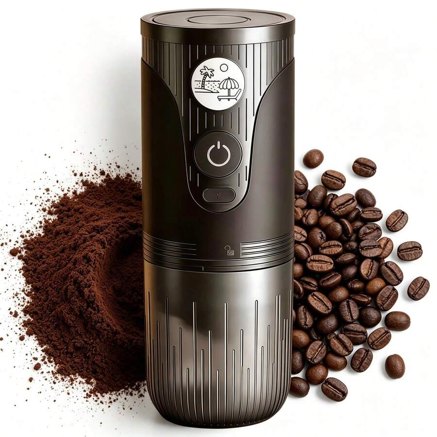 SHENDAI Electric Coffee Grinder, Ceramic Conical Grinding Disc, Adjustable Thickness, One Click Control, Mixing Grinder, Portable Coffee Grinder, USB Charging, Coffee Utensils, Suitable For Travel, Camping, Office And Home Use