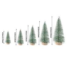 15pcs Artificial Christmas Bottle Brush Trees, 5 Sizes, With Base - Suitable For Holiday Tabletop Decor, DIY Crafts, Plastic Pine Tree Tabletop Decoration, For Christmas, New Year, Winter Party And Handicraft Making - Multicolor - View 7