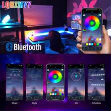 أضواء LED بطول 3.28 قدم/6.56 قدم/9.84 قدم/13.2 قدم/16.4 قدم، شريط أضواء نيون LED RGB متغير الألوان بجهد 5 فولت، شريط أضواء LED للغرفة، تحكم عن بعد بلوتوث ذكي ب- 24 مفتاح مع تطبيق الهاتف، غرفة النوم، غرفة المعيشة، حفلة عيد الميلاد المنزلية، سقف غرفة النوم - إضاءة ملونة (44 مفتاح تحكم عبر التطبيق) - مشاهدة 5