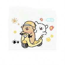 1 Set Line Art Puppy Electric Scooter Stickers, Cute Cartoon Maltese & Golden Retriever, Waterproof & Sun-Proof Body Decals For Yadea, Aima, Tailing Motorcycle, Scratch Cover Decorative Stickers - Motorcycle Cartoon Stickers - View 5