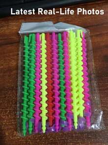 20/10/1 pièce Ensemble de baguettes à boucles sans chaleur, convient aux cheveux longs, baguettes à boucles en spirale colorées pour coiffure DIY, parfait pour la plage d'été, les fêtes de vacances, le coiffage quotidien, également un cadeau de vacances idéal - Multicolore - Voir 8