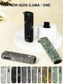 1 SET (1 buah Casing Pelindung + 1 buah Alat Pengganti) Multi-Warna 360° Full Rhinestone dengan Lubang Gantung Casing Pelindung Rokok Elektrik Portabel Anti Jatuh Soft Shell Dirancang Khusus Untuk IQOS ILUMA I ONE Baru, Dibuat Oleh Desainer Internasional Jack Pang Menggunakan Sekitar 8000 Rhinestone untuk Mencapai Efek Reflektif Lambertian Seluruh Bodi, Cocok Sebagai Hadiah untuk Ibu, Pacar Perempuan, Pacar Laki-laki, Kekasih atau untuk Liburan - Versi berlian - View 2