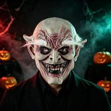 1pc Scary Vampire Fangs Demon Full Face Mask, Halloween Costume Party, Cosplay Prop, Halloween Dress-Up Accessory - Multicolor - View 5