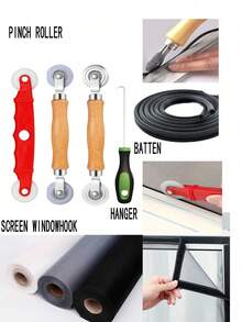 1 Set Perlengkapan Perbaikan Jendela dan Pintu Berlayar - Penggantian Layar Anti Hewan Peliharaan, Penggantian Layar Pintu Geser dan Perlengkapan Perbaikan Pintu Berlayar, Cocok untuk Penggantian Jendela dan Pintu Berlayar Geser - A - View 7