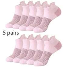 1/3/8/5 Pairs Women's Compression Socks - Arch Support Low-Cut Short Socks, Mesh Moisture-Wicking Breathable Sports Casual Socks, Multiple Colors Available (Pink/Blue/Purple/White/Black/Yellow/Green/Beige) - Durable For All Seasons, Suitable For Gym Use - Multicolor - View 20
