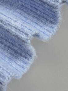 Nicenter Cardigan Rajut Lembut Campuran Wol Biru untuk Wanita Musim Gugur/Musim Dingin, Kerah Bulat, Kancing Depan, Atasan Musim Gugur, Pakaian Musim Gugur untuk Wanita, Pakaian Musim Dingin - Biru Langit - View 4