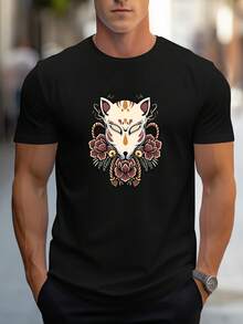 Men T-Shirts - 黑色 - 查看 6