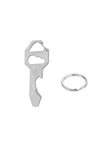 Multifunctional Bottle Opener Keychain Tool Card, Portable Mini Bottle Opener Ruler Pendant, Integrated Scale Ruler, Beer Bottle Opener, Pry Tool, Snap Ring, Black And White Dual-Color Outdoor EDC Gadget, Suitable For Daily Key Hanging, Outdoor Travel, Car Carry, Home Simple Bottle Opening And Measurement - Multicolor - View 9