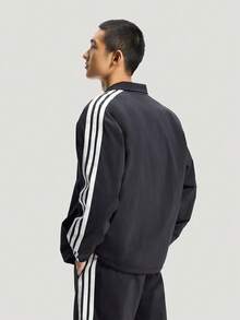 Adidas Men's ST 3ST  J Jacket Woven Hoodless Outerwear KR2499 - Black - View 2