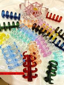 15pcs Loose Leaf Binder Rings, Random Color 5-Hole Plastic Binding Strips, Loose Leaf Rings, Plastic Roll, Detachable Loose Leaf Core, Easy-Open Page Fasteners, Suitable For Organizing Loose Leaf Paper And Office Supplies Loose Leaf Notebook - A - View 5