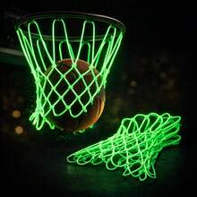 2pcs Glow-In-The-Dark Basketball Nets - Basketball Hoop Net Replacement | Heavy-Duty Anti-Whip Night Light Nylon Net Rings - Outdoor Sports Equipment Accessories Gift, Suitable For Pool, Beach, Backyard - 2pcs - View 9