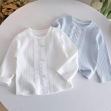 2pcs Girls' Long Sleeve T-Shirts, Spring/Autumn New Style Baby Casual Fashion Tops, Versatile - Multicolor - View 5