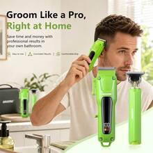 WEEME Professional Hair Clipper & T Blade Trimmer Set, 3 Colors Rechargeable Barber Hair Cutting Machine, Gift For Men Dad - View 5