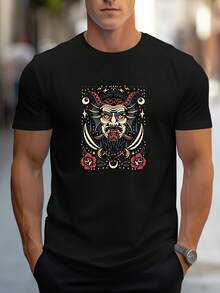 Men T-Shirts - 黑色 - 查看 6