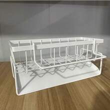 Kitchen Sink Drain Rack, Countertop Drain Rack, Scouring Pad, Steel Wool, Pot Lid Brush Storage Rack - Multicolor - View 7