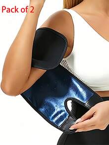 Versatile Arm Sauna Sleeves With Hook And Loop Flexible Women's Arm Trimmers For Beginners Compact Sauna Arm Shaper Perfect For Cardio Waist Trainer Arm Workout Sauna Sleeves Exercise Weights Gym Work Out Home Equipment - Multicolor - View 15