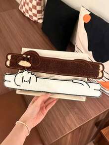 1pc Cute Long Dachshund Hook And Loop Hair Accessory, Sweet Cartoon Style, Dual-Use As Fringe Sticker And Headband To Hold Stray Hairs While Washing Face - Multicolor - View 2