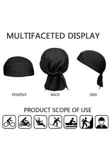 Musion Breathable Mesh Tie Back Durag, Lightweight Sun Protection Motorcycle Helmet Liner Do Rag, Sweat Wicking Wind Resistant Head Wrap For Motorbike Riding, Cycling & Motorsports - Multicolor - View 9