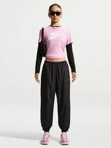 Nike Women's AS W NSW CLUB SS TEE ICN FTRA Short Sleeve Knit Collarless T-Shirt TDX7907-621 - Party Punch - View 6