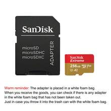 Tarjeta SD SANDISK, Tarjeta de Memoria U3 4K V30 A2 Para Drones/Cámara de Acción/Tabletas - Ver 7
