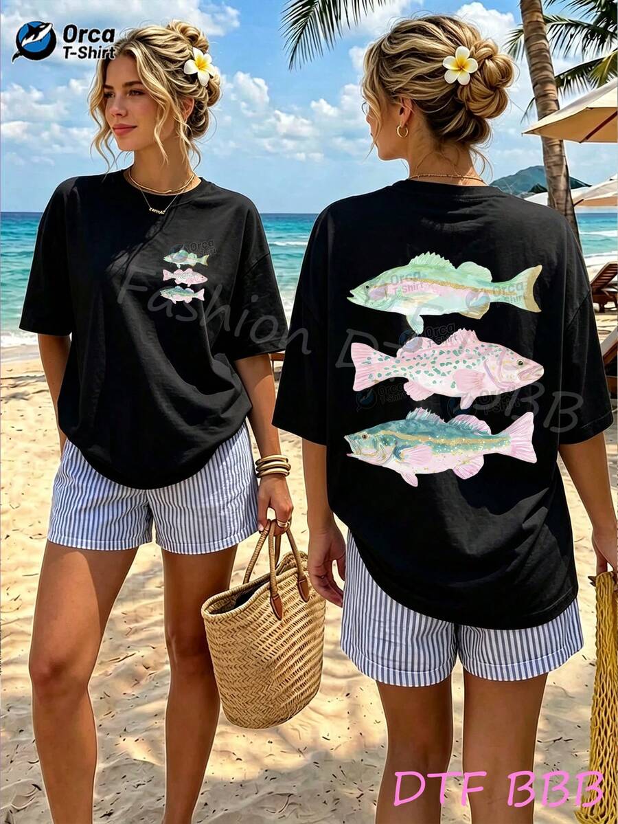 Women T-Shirts - 黑色 - 查看 1
