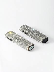 BLBLBL 1SET Multi-Color Hanging Hole Keyring Anti-Drop Shiny Luxury 360° Asymmetrical Arranged A-Grade Rhinestone Electronic Cigarette Protective Case FOR IQOS ILUMA I ONE & ILUMA ONE+ Replacement Shell, Suitable For Daily Use - IILUMA I ONE - View 8