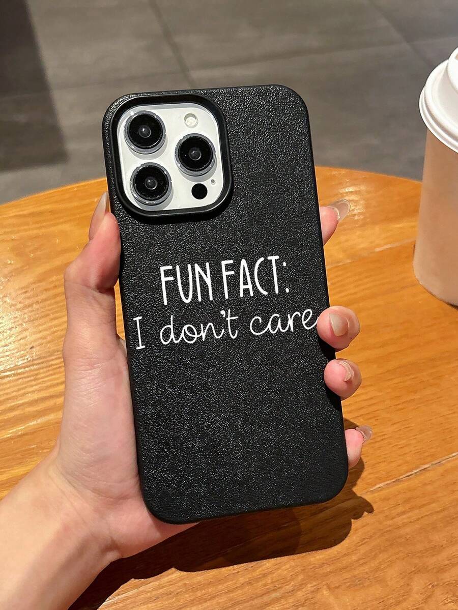 Custodia per telefono elegante e minimalista con stampa di slogan - Multicolore - Visualizzare 1