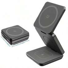 3-In-1 Foldable Portable 15W Multi-Function Wireless Charging Station, Compatible With Apple Devices - Multicolor - View 4