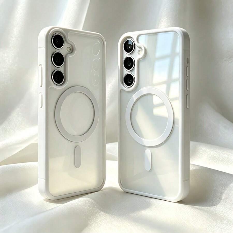 透明 PC 手機殼，相容 Galaxy A17 A07 A56 A26 A36 A37 A57 A16 A55 A25 A35 A15 A27 A05 A06 S26Ultra S25Ultra S24Ultra S23Ultra S22Ultra S25 FE S26 FE S24 S23 S22 機型，馬卡龍色手機殼，手機配件，夏季