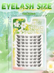 EYELASH EVOLUTION 60pcs C Curl New DIY False Eyelashes, Fluffy Soft 3D Faux Mink Natural Cartoon Cat Eye Single Cluster Lightweight False Eyelashes, Suitable For Makeup, Can DIY Lash Extensions At Home - View 4