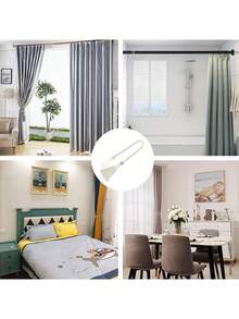 2pcs Tassel Rope Curtain Tiebacks, Bohemian Style, Simple & Elegant Design, Home & Office Wall Decor - Diamond Fringe Style - View 9