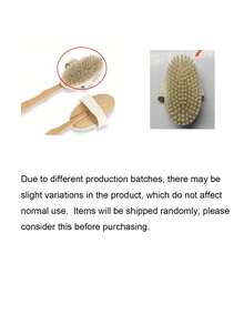 1/2/3件高品質長柄木製沐浴刷，淋浴刷，可拆卸刷毛，適合背部按摩與去角質，適用於乾性肌膚去角質與身體按摩，可拆卸設計，人體工學設計，使肌膚光滑亮麗，無香料 - 彩色 - 查看 9