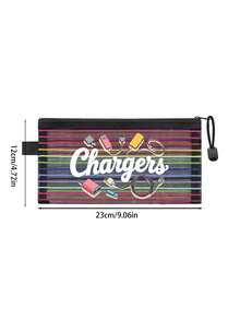 Colorful Striped Mesh Digital Bag, Charger Pattern, Charger Storage Bag, Data Cable Organizer Bag, Mesh Zipper Bag, Lightweight Cable Storage Bag, Multi-Functional Storage Bag, Store Data Cables, Chargers, Earphones, Travel Supplies, Keep Your Cables Organized, Compact And Portable, Suitable For School, Office, Travel, Perfect Birthday Gift, Party Gift, Back To School Gift - Multicolor - View 11